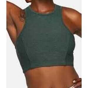 OUTDOOR VOICES Athena Compression Crop Top Hunter Green S Yoga Active Workout